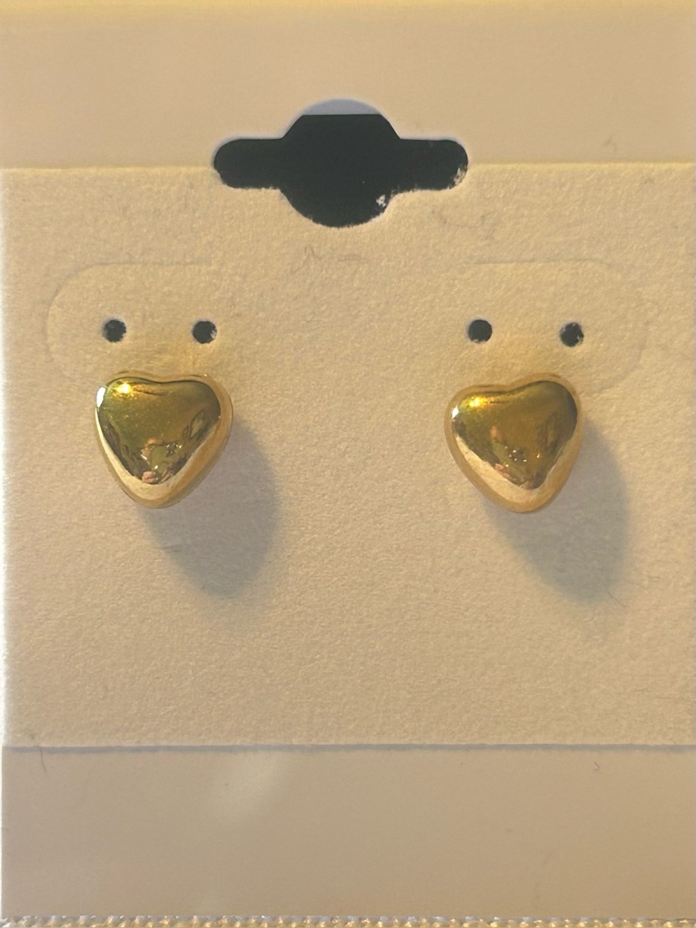Gold Tone Heart Stud Earrings - Women Jewelry
